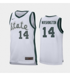 Michigan State Spartans Brock Washington White Retro Replica Men'S Jersey Michigan State Spartans Brock Washington White Retro Replica Men'S Jersey
