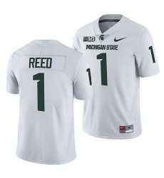 Michigan State Spartans Jayden Reed White College Football Men Jersey Michigan State Spartans Jayden Reed White College Football Men Jersey