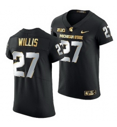 Michigan State Spartans Khari Willis Golden Edition Nfl Limited Black Jersey Michigan State Spartans Khari Willis Golden Edition Nfl Limited Black Jersey