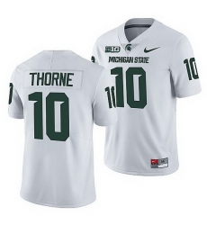 Michigan State Spartans Payton Thorne White College Football Men Jersey Michigan State Spartans Payton Thorne White College Football Men Jersey