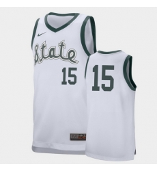 Michigan State Spartans Thomas Kithier White Retro Performance Men'S Jersey Michigan State Spartans Thomas Kithier White Retro Performance Men'S Jersey