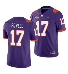 Clemson Tigers Cornell Powell Purple College Football Men'S Jersey Clemson Tigers Cornell Powell Purple College Football Men'S Jersey