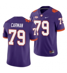 Clemson Tigers Jackson Carman Purple College Football Men'S Jersey Clemson Tigers Jackson Carman Purple College Football Men'S Jersey