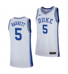 Duke Blue Devils Rj Barrett White Replica Men'S Jersey 0 Duke Blue Devils Rj Barrett White Replica Men'S Jersey 0