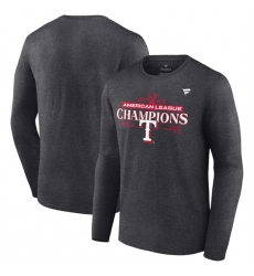 Men Texas Rangers 2023 Heather Charcoal Champions Locker Room Long Sleeve T Shirt Men Texas Rangers 2023 Heather Charcoal Champions Locker Room Long Sleeve T Shirt