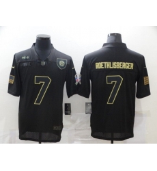 Nike Steelers 7 Ben Roethlisberger Black 2020 Salute To Service Limited Jersey Nike Steelers 7 Ben Roethlisberger Black 2020 Salute To Service Limited Jersey