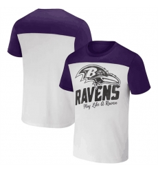 Men Baltimore Ravens Cream Purple X Darius Rucker Collection Colorblocked T Shirt Men Baltimore Ravens Cream Purple X Darius Rucker Collection Colorblocked T Shirt