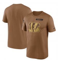 Men Cincinnati Bengals 2023 Brown Salute To Service Legend Performance T Shirt Men Cincinnati Bengals 2023 Brown Salute To Service Legend Performance T Shirt