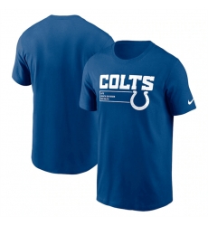 Men Indianapolis Colts Blue Division Essential T Shirt Men Indianapolis Colts Blue Division Essential T Shirt