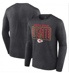 Men Kansas City Chiefs Heather Charcoal Super Bowl LVIII Local Team Long Sleeve T Shirt Men Kansas City Chiefs Heather Charcoal Super Bowl LVIII Local Team Long Sleeve T Shirt
