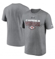 Men Kansas City Chiefs Heather Gray Super Bowl LVIII Logo Lockup T Shirt Men Kansas City Chiefs Heather Gray Super Bowl LVIII Logo Lockup T Shirt