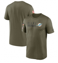 Men Miami Dolphins Olive 2022 Salute To Service Legend Team T Shirt Men Miami Dolphins Olive 2022 Salute To Service Legend Team T Shirt