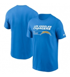 Men Los Angeles Chargers Blue Division Essential T Shirt Men Los Angeles Chargers Blue Division Essential T Shirt