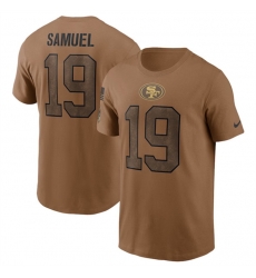 Men San Francisco 49ers 19 Deebo Samuel 2023 Brown Salute To Service Name Number T Shirt Men San Francisco 49ers 19 Deebo Samuel 2023 Brown Salute To Service Name Number T Shirt