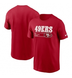 Men San Francisco 49ers Scarlet Division Essential T Shirt Men San Francisco 49ers Scarlet Division Essential T Shirt