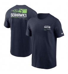 Men Seattle Seahawks Navy Team Incline T Shirt Men Seattle Seahawks Navy Team Incline T Shirt