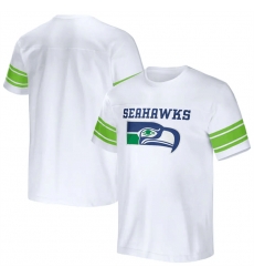 Men Seattle Seahawks White X Darius Rucker Collection Football Striped T Shirt Men Seattle Seahawks White X Darius Rucker Collection Football Striped T Shirt