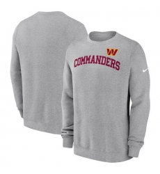 Men Nike Heather Gray Washington Commanders Club Pullover Sweatshirt Men Nike Heather Gray Washington Commanders Club Pullover Sweatshirt