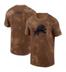 Men Detroit Lions 2023 Brown Salute To Service Sideline T Shirt Men Detroit Lions 2023 Brown Salute To Service Sideline T Shirt