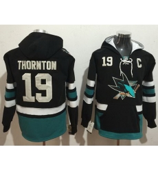 Men San Jose Sharks 19 Joe Thornton Black Name 26 Number Pullover NHL Hoodie Men San Jose Sharks 19 Joe Thornton Black Name 26 Number Pullover NHL Hoodie