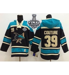 Men San Jose Sharks 39 Logan Couture Black Sawyer Hooded Sweatshirt 2016 Stanley Cup Final Patch Stitched NHL Jersey Men San Jose Sharks 39 Logan Couture Black Sawyer Hooded Sweatshirt 2016 Stanley Cup Final Patch Stitched NHL Jersey
