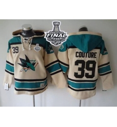 Men San Jose Sharks 39 Logan Couture Cream Sawyer Hooded Sweatshirt 2016 Stanley Cup Final Patch Stitched NHL Jersey Men San Jose Sharks 39 Logan Couture Cream Sawyer Hooded Sweatshirt 2016 Stanley Cup Final Patch Stitched NHL Jersey