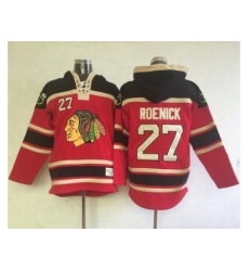Chicago Blackhawks #27 Jeremy Roenick Red Lace-Up NHL Jersey Hoodie Chicago Blackhawks #27 Jeremy Roenick Red Lace-Up NHL Jersey Hoodie