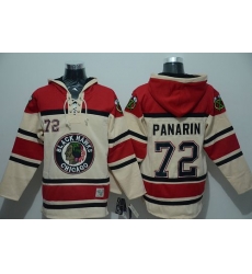 Men Chicago Blackhawks 72 Artemi Panarin Cream Sawyer Hooded Sweatshirt Stitched NHL Jersey Men Chicago Blackhawks 72 Artemi Panarin Cream Sawyer Hooded Sweatshirt Stitched NHL Jersey
