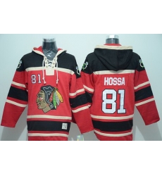 Men Chicago Blackhawks 81 Marian Hossa Red Sawyer Hooded Sweatshirt Stitched NHL Jersey Men Chicago Blackhawks 81 Marian Hossa Red Sawyer Hooded Sweatshirt Stitched NHL Jersey