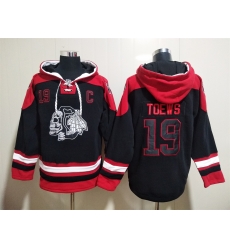 Men Chicago Blackhawks Jonathan Toews 19 Black Stitched NHL Hoodie Men Chicago Blackhawks Jonathan Toews 19 Black Stitched NHL Hoodie