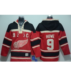 Men Detroit Red Wings 9 Gordie Howe Red Sawyer Hooded Sweatshirt Stitched NHL Jersey Men Detroit Red Wings 9 Gordie Howe Red Sawyer Hooded Sweatshirt Stitched NHL Jersey