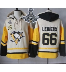 Men Pittsburgh Penguins 66 Mario Lemieux Cream Gold Sawyer Hooded Sweatshirt 2017 Stanley Cup Finals Champions Stitched NHL Jersey Men Pittsburgh Penguins 66 Mario Lemieux Cream Gold Sawyer Hooded Sweatshirt 2017 Stanley Cup Finals Champions Stitched NHL Jersey