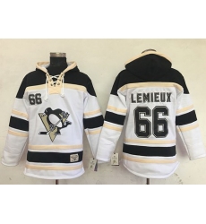 Men Pittsburgh Penguins 66 Mario Lemieux White Sawyer Hooded Sweatshirt Stitched NHL Jersey Men Pittsburgh Penguins 66 Mario Lemieux White Sawyer Hooded Sweatshirt Stitched NHL Jersey