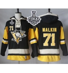 Men Pittsburgh Penguins 71 Evgeni Malkin Black Alternate Sawyer Hooded Sweatshirt 2017 Stanley Cup Final Patch Stitched NHL Jersey Men Pittsburgh Penguins 71 Evgeni Malkin Black Alternate Sawyer Hooded Sweatshirt 2017 Stanley Cup Final Patch Stitched NHL Jersey