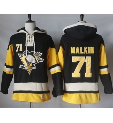 Men Pittsburgh Penguins 71 Evgeni Malkin Black Alternate Sawyer Hooded Sweatshirt Stitched NHL Jersey Men Pittsburgh Penguins 71 Evgeni Malkin Black Alternate Sawyer Hooded Sweatshirt Stitched NHL Jersey