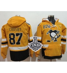 Men Pittsburgh Penguins 87 Sidney Crosby Gold Sawyer Hooded Sweatshirt 2017 Stadium Series Stanley Cup Final Patch Stitched NHL Jersey Men Pittsburgh Penguins 87 Sidney Crosby Gold Sawyer Hooded Sweatshirt 2017 Stadium Series Stanley Cup Final Patch Stitched NHL Jersey