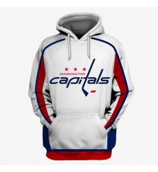 Men Washington Capitals White All Stitched Hooded Sweatshirt Men Washington Capitals White All Stitched Hooded Sweatshirt
