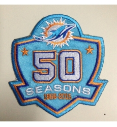 1966-2015 Patch 50Th Seasons Anniversarys Miami Dolphins Blue Patch 1966-2015 Patch 50Th Seasons Anniversarys Miami Dolphins Blue Patch