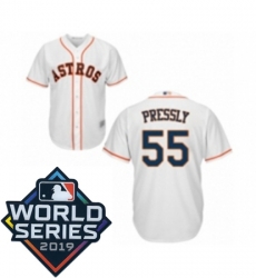 Mens Houston Astros 55 Ryan Pressly Replica White Home Cool Base Baseball jersey Mens Houston Astros 55 Ryan Pressly Replica White Home Cool Base Baseball jersey