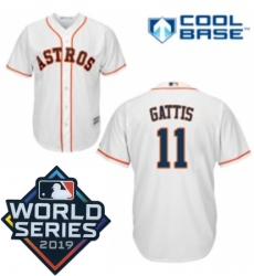 Mens Majestic Houston Astros 11 Evan Gattis Replica White Home Cool Base Sitched 2019 World Series Patch Jersey Mens Majestic Houston Astros 11 Evan Gattis Replica White Home Cool Base Sitched 2019 World Series Patch Jersey