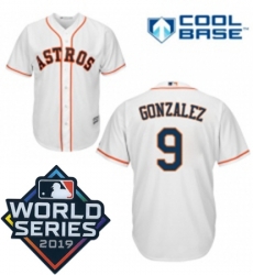 Mens Majestic Houston Astros 9 Marwin Gonzalez Replica White Home Cool Base Sitched 2019 World Series Patch jersey Mens Majestic Houston Astros 9 Marwin Gonzalez Replica White Home Cool Base Sitched 2019 World Series Patch jersey