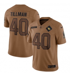 Men Arizona Cardinals 40 Pat Tillman 2023 Brown Salute To Service Limited Stitched Football Jersey Men Arizona Cardinals 40 Pat Tillman 2023 Brown Salute To Service Limited Stitched Football Jersey