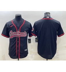 Men Arizona Cardinals Blank Black With Patch Cool Base Stitched Baseball Jersey Men Arizona Cardinals Blank Black With Patch Cool Base Stitched Baseball Jersey