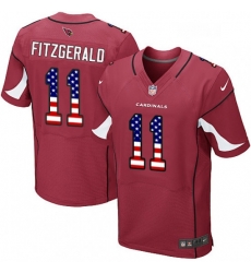 Men Nike Arizona Cardinals 11 Larry Fitzgerald Elite Red Home USA Flag Fashion NFL Jersey Men Nike Arizona Cardinals 11 Larry Fitzgerald Elite Red Home USA Flag Fashion NFL Jersey