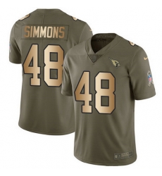 Nike Cardinals 48 Isaiah Simmons Olive Gold Men Stitched NFL Limited 2017 Salute To Service Jersey Nike Cardinals 48 Isaiah Simmons Olive Gold Men Stitched NFL Limited 2017 Salute To Service Jersey