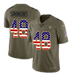 Nike Cardinals 48 Isaiah Simmons Olive USA Flag Men Stitched NFL Limited 2017 Salute To Service Jersey Nike Cardinals 48 Isaiah Simmons Olive USA Flag Men Stitched NFL Limited 2017 Salute To Service Jersey