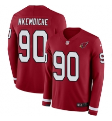 Nike Cardinals #90 Robert Nkemdiche Red Team Color Men Stitched NFL Limited Therma Long Sleeve Jersey Nike Cardinals #90 Robert Nkemdiche Red Team Color Men Stitched NFL Limited Therma Long Sleeve Jersey