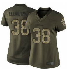 Nike Cardinals #38 Andre Ellington Green Womens Stitched NFL Limited Salute to Service Jersey Nike Cardinals #38 Andre Ellington Green Womens Stitched NFL Limited Salute to Service Jersey