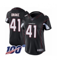 Women's Arizona Cardinals #41 Kenyan Drake Black Alternate Vapor Untouchable Limited Player 100th Season Football Jersey Women's Arizona Cardinals #41 Kenyan Drake Black Alternate Vapor Untouchable Limited Player 100th Season Football Jersey