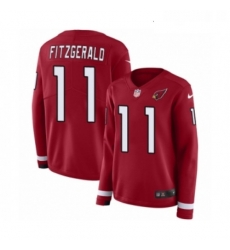 Womens Nike Arizona Cardinals 11 Larry Fitzgerald Limited Red Therma Long Sleeve NFL Jersey Womens Nike Arizona Cardinals 11 Larry Fitzgerald Limited Red Therma Long Sleeve NFL Jersey